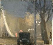 Clarice Beckett Collins Street, evening oil painting